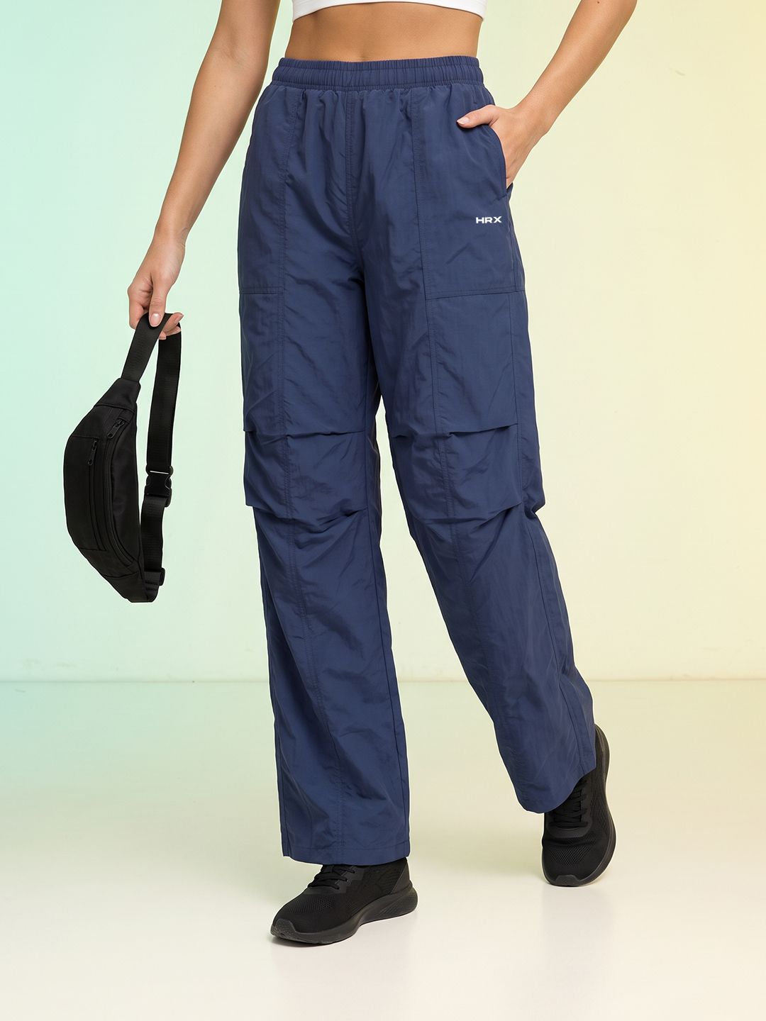 HRX by Hrithik Roshan HRX by Hrithik Roshan Women Relaxed Fit Brand Logo Track Pants