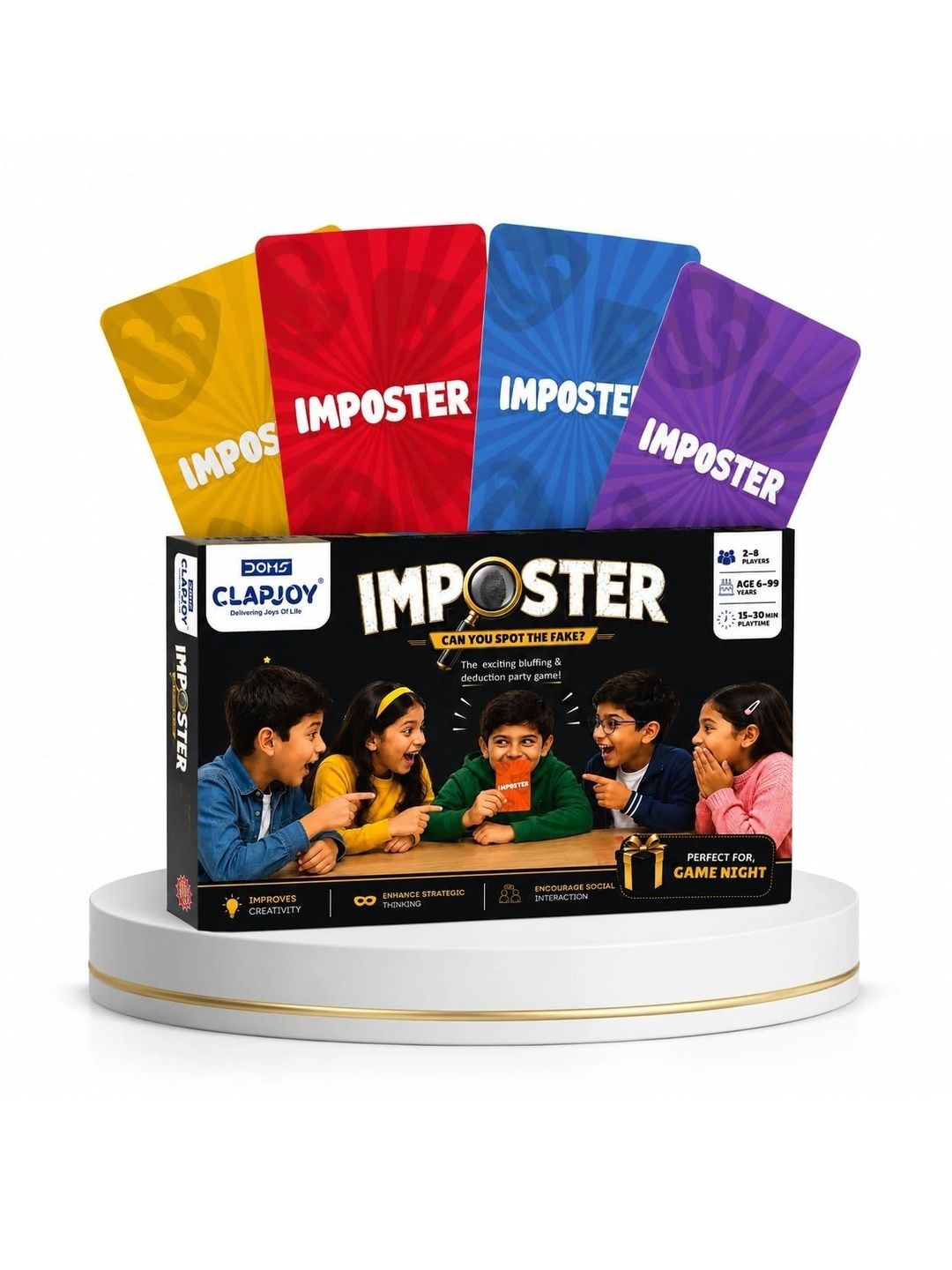 clapjoy scratch resistant cards activity toys and games
