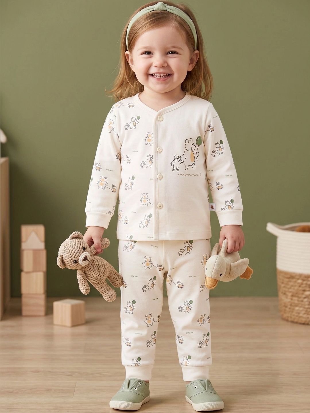 BUMZEE Girls Printed Night suit-picture-17