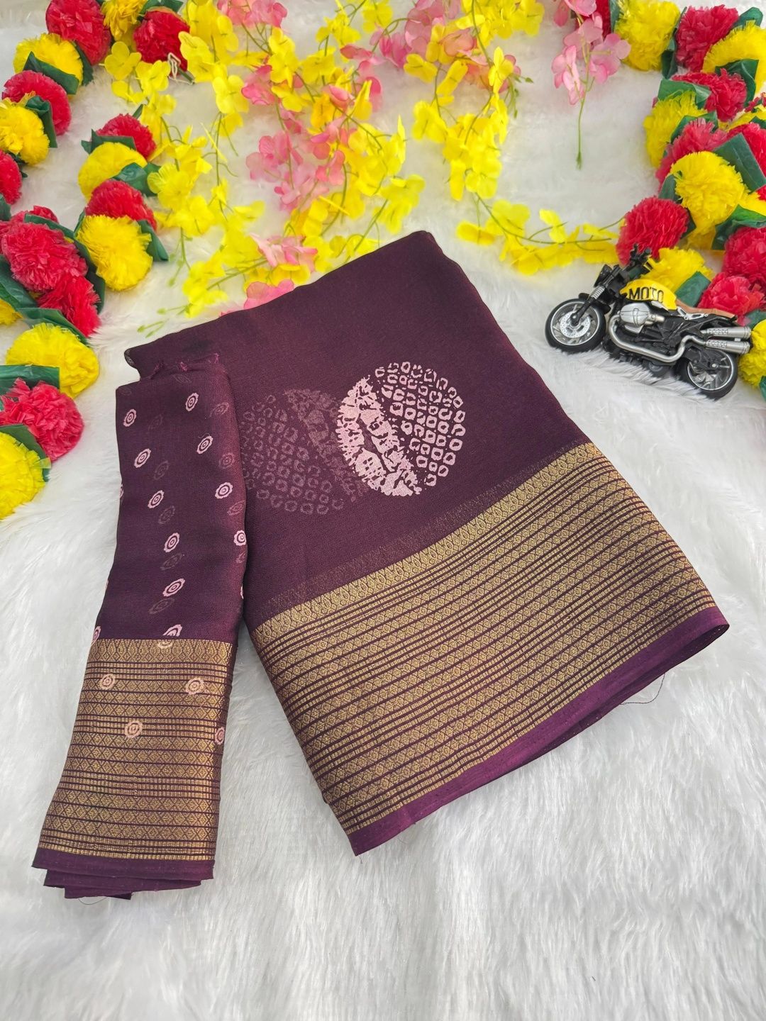 SFCS SFCS Floral Zari Pure Georgette Saree