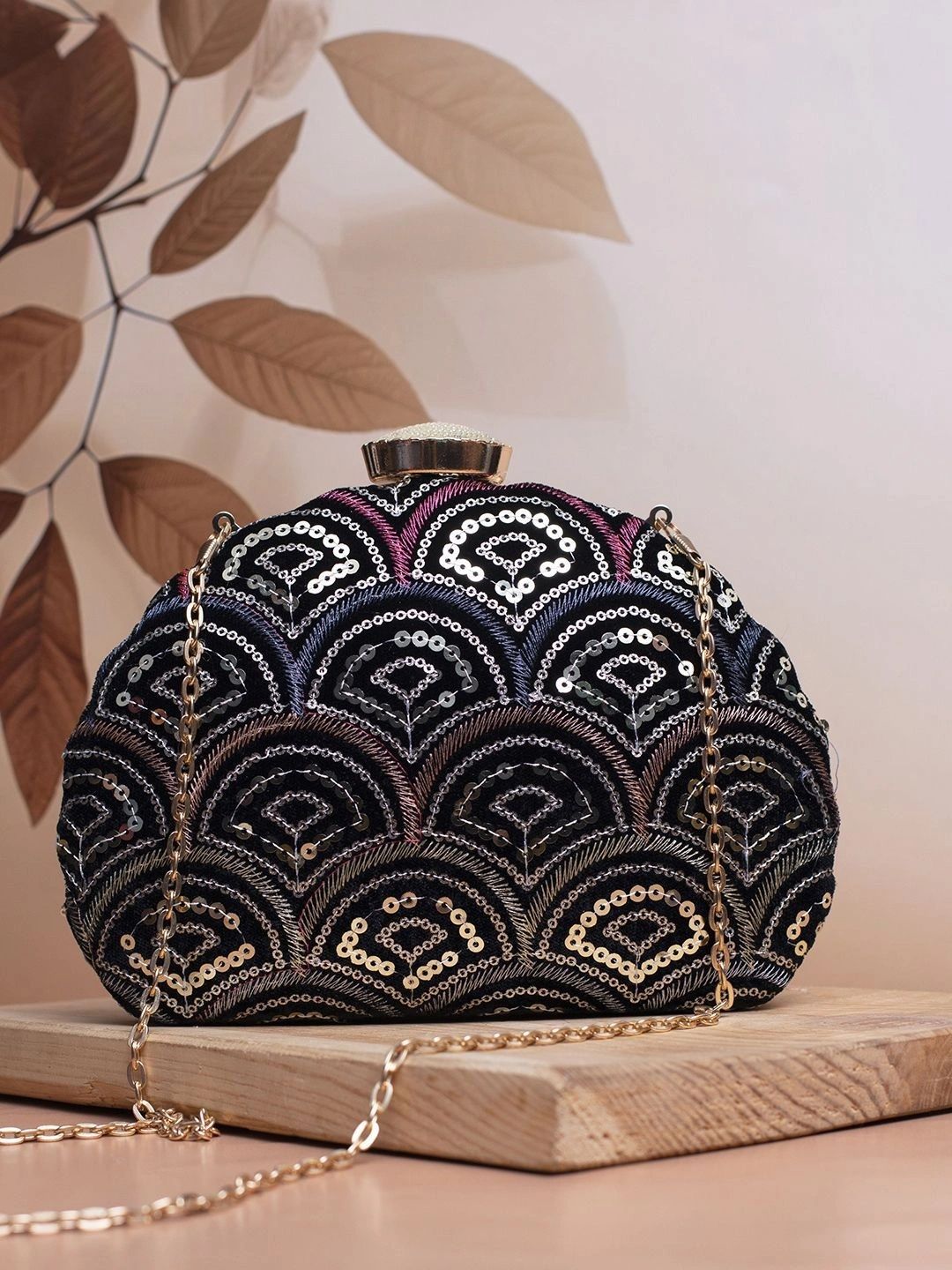 Anouk Women Embroidered Embellished Box Clutch-picture-33