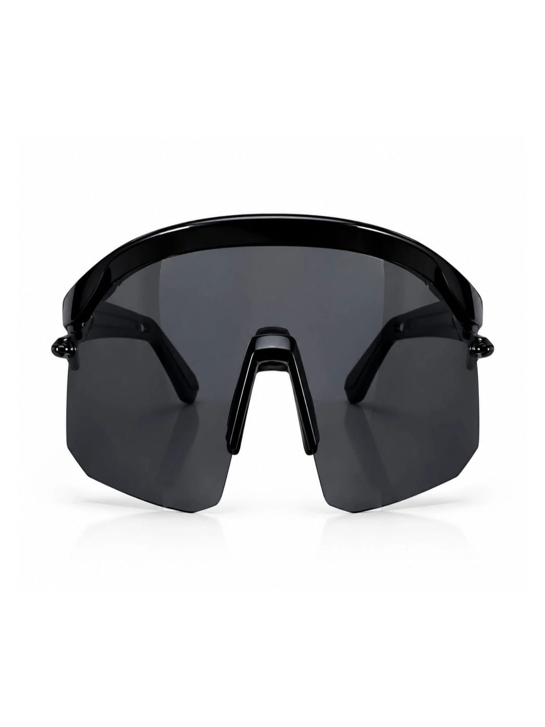SPADEACES Unisex Black Lens & Black Shield Sunglasses with-picture-17