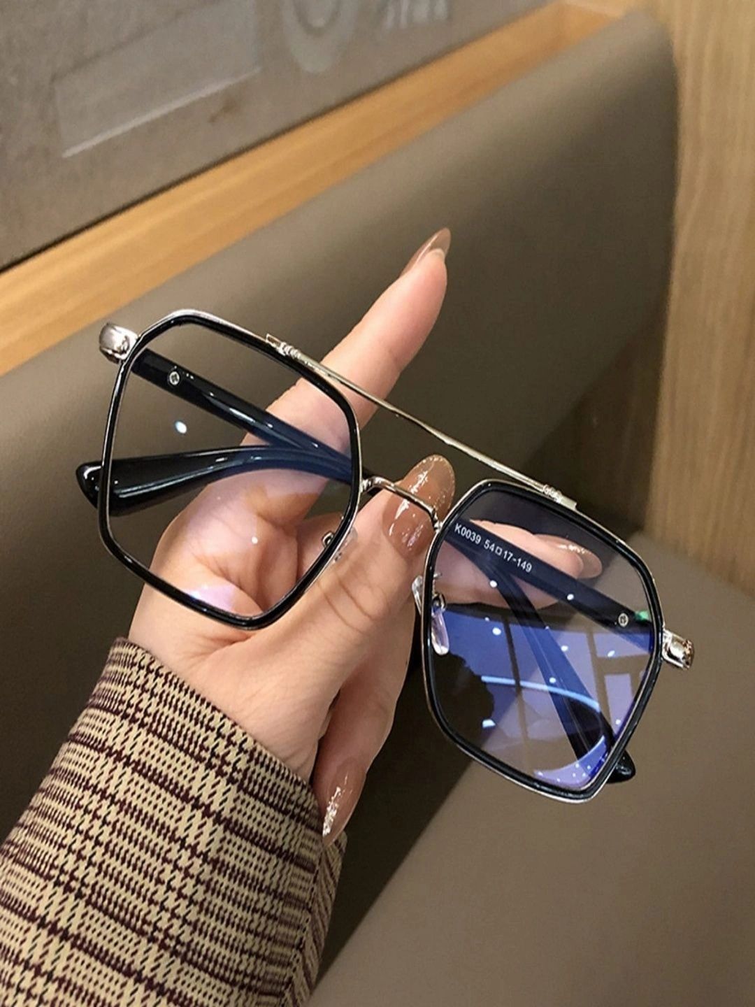 SPADEACES Unisex Clear Lens & Black Other Sunglasses with-picture-15