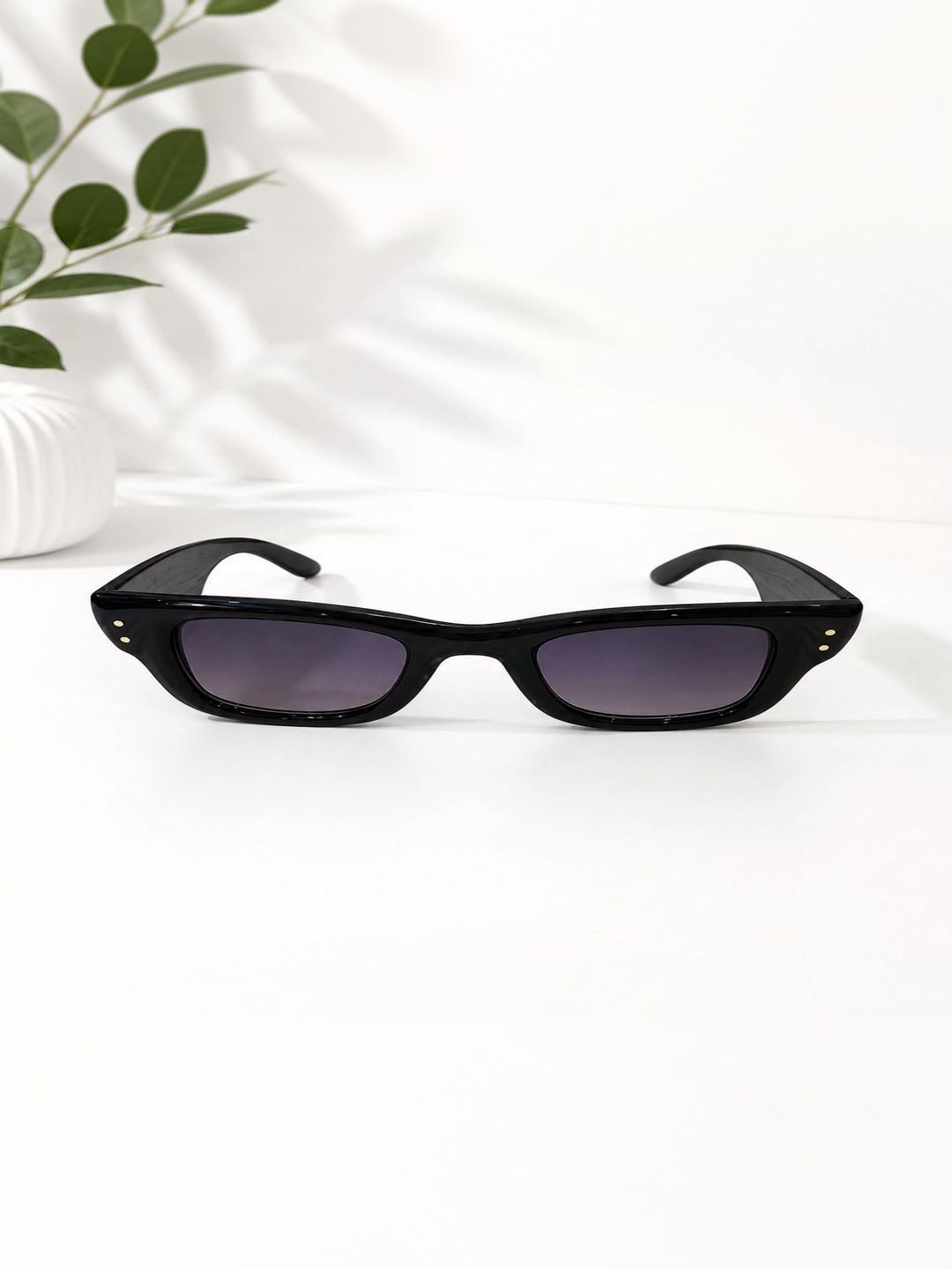 SPADEACES Women Black Lens & Black Rectangle Sunglasses with-picture-38