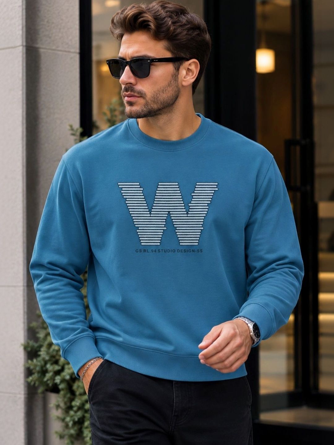 Parcel Yard Men Printed Sweatshirt