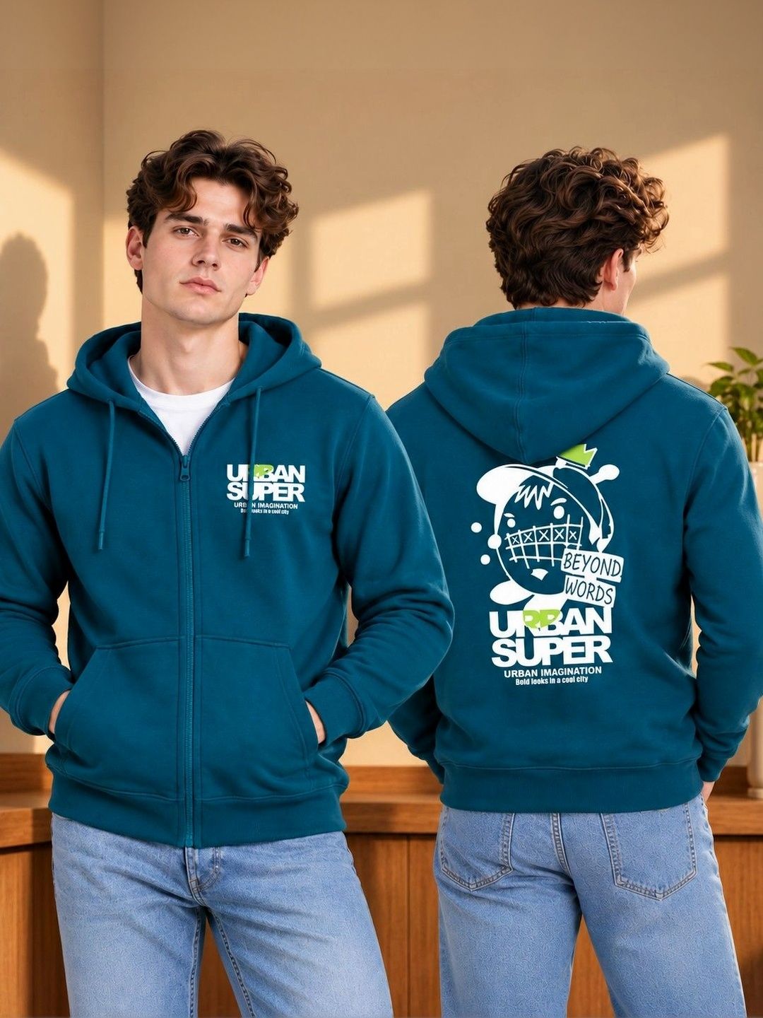 SLOWLORIS Men Printed Hooded Sweatshirt-picture-25
