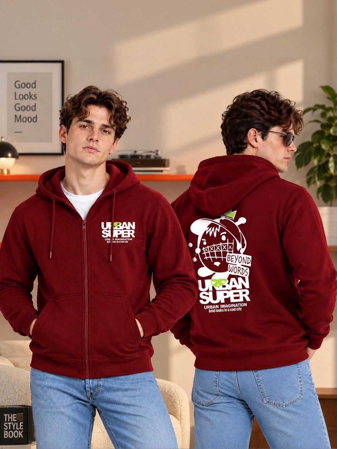SLOWLORIS Men Printed Hooded Sweatshirt-picture-19