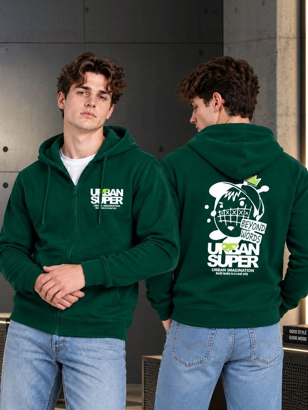 SLOWLORIS Men Printed Hooded Sweatshirt-picture-18