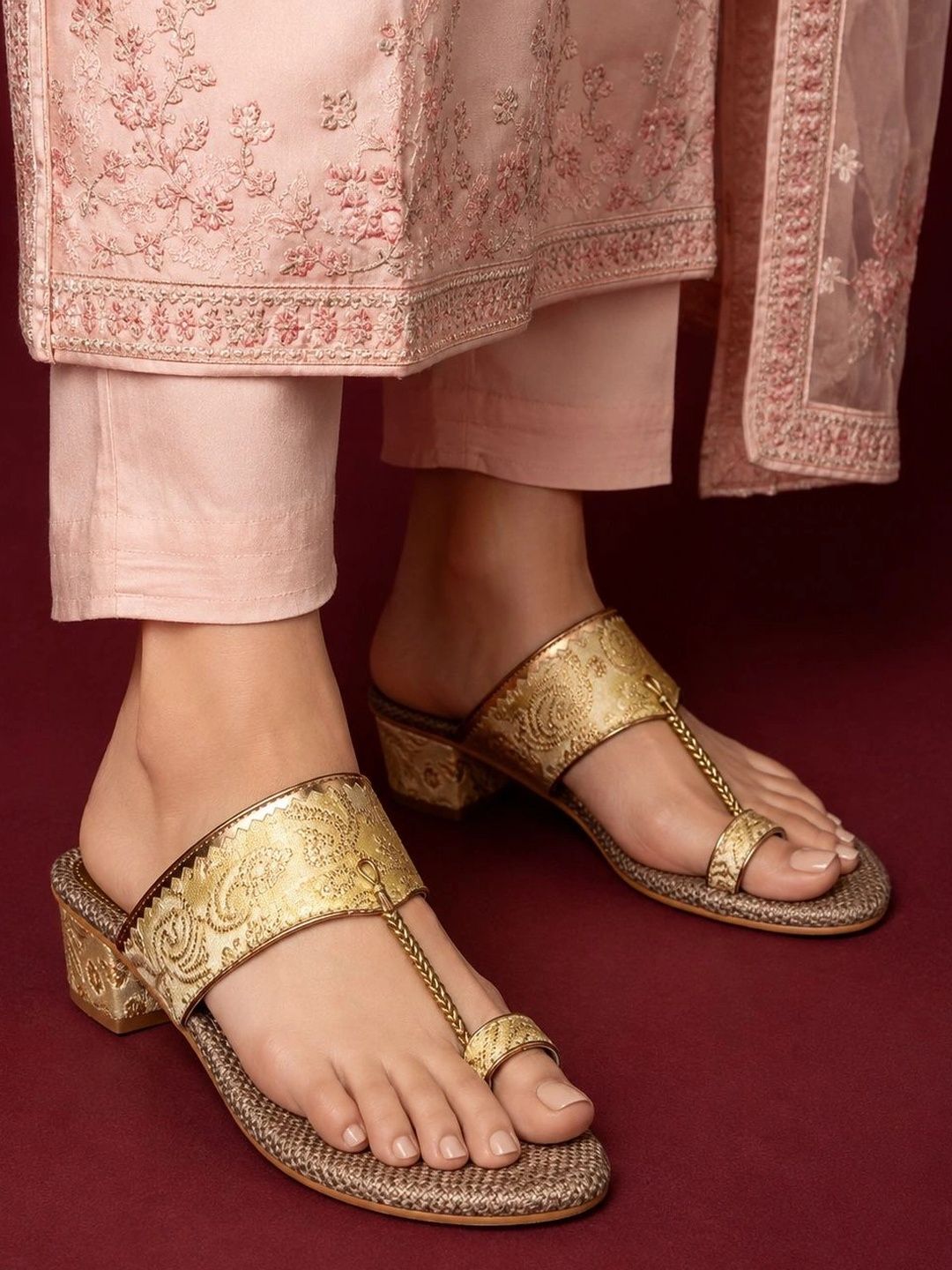 Anouk Ethnic Block Sandals-picture-16