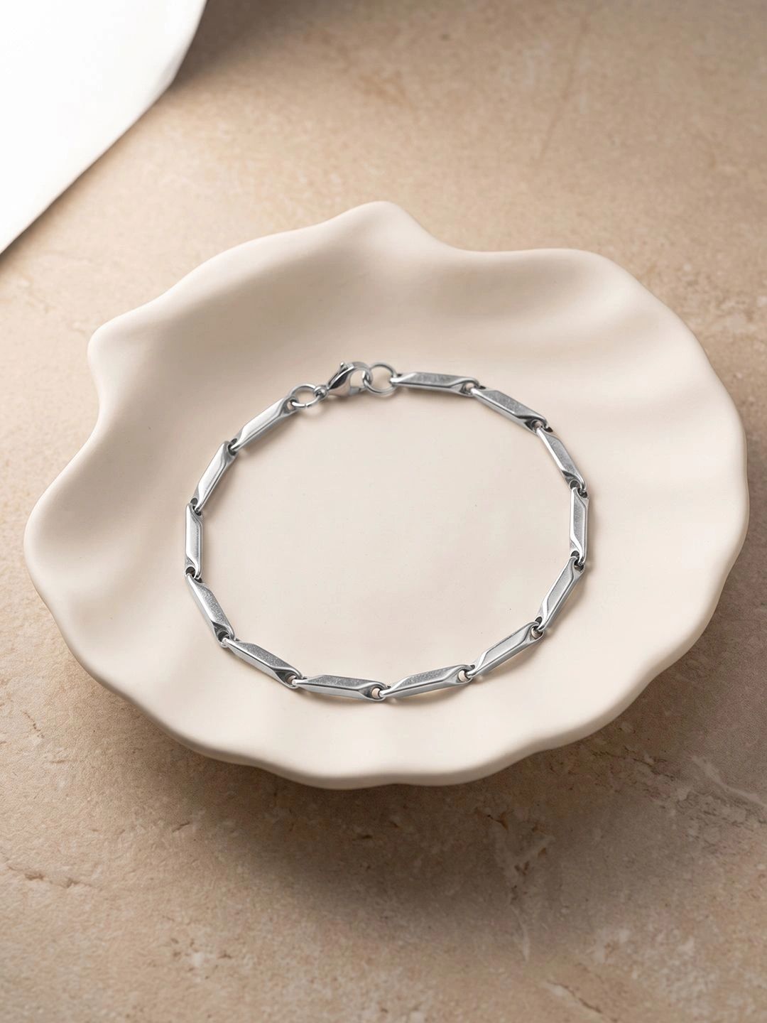 IXIA by GIVA IXIA by GIVA Men Rhodium-Plated Link Bracelet