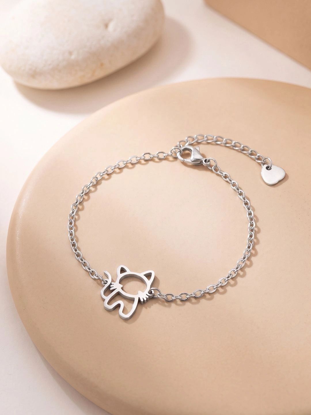 IXIA by GIVA IXIA by GIVA Men Rhodium-Plated Charm Bracelet