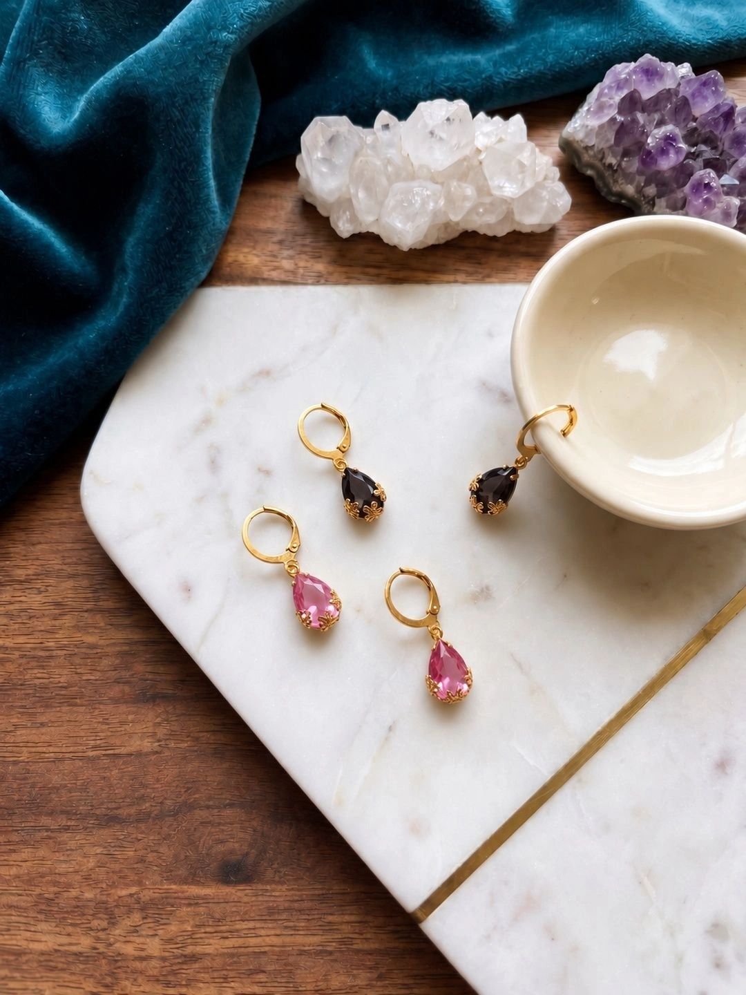 Anouk Teardrop Shaped Drop Earrings-picture-46