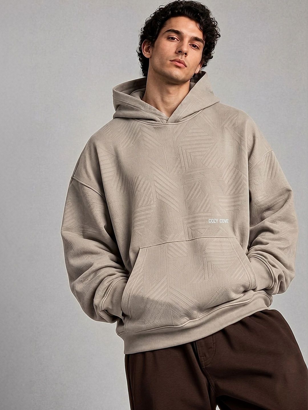 COZY & COVE Men Hooded Sweatshirt