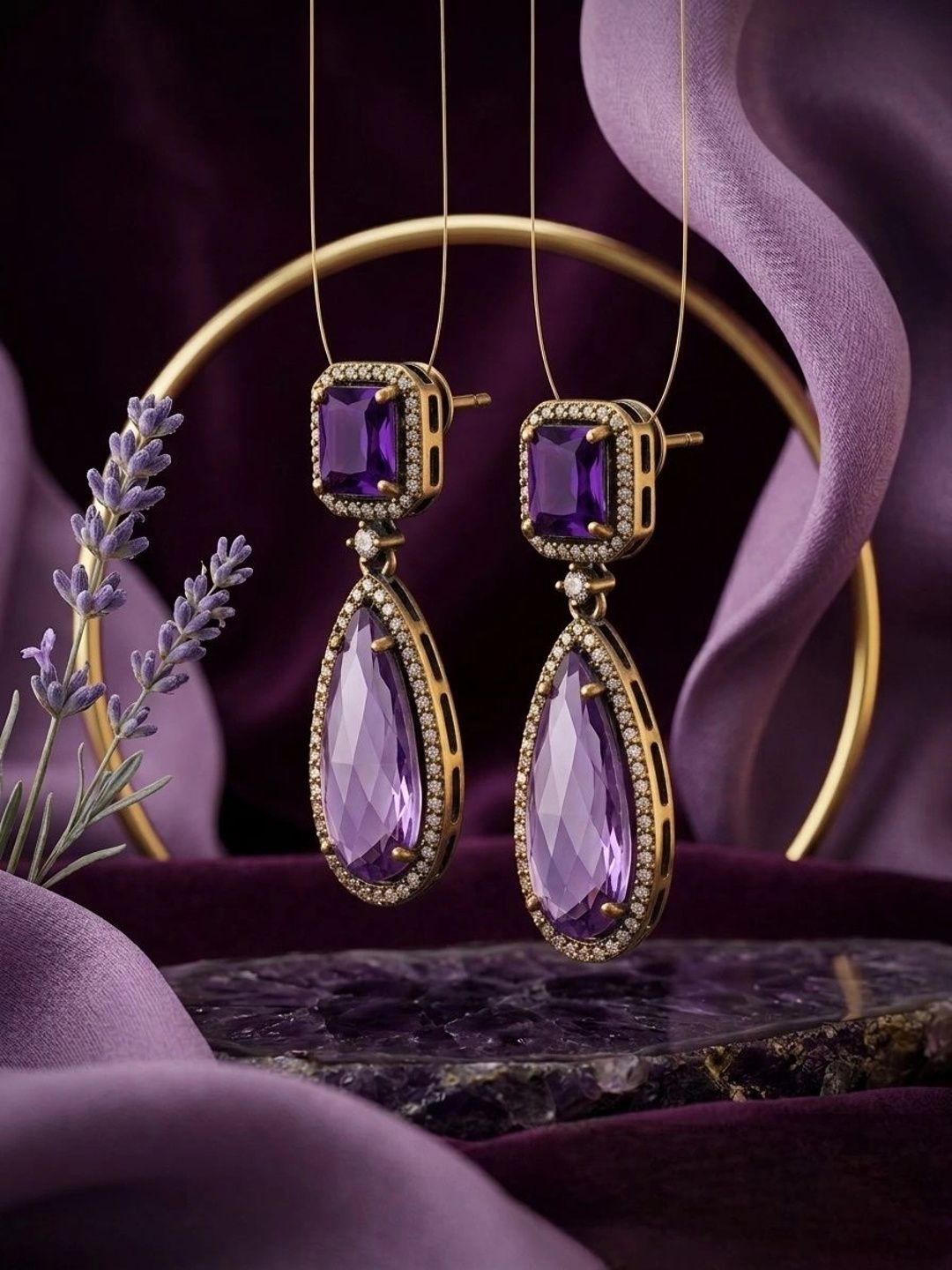 Anouk Teardrop Shaped Drop Earrings-picture-49
