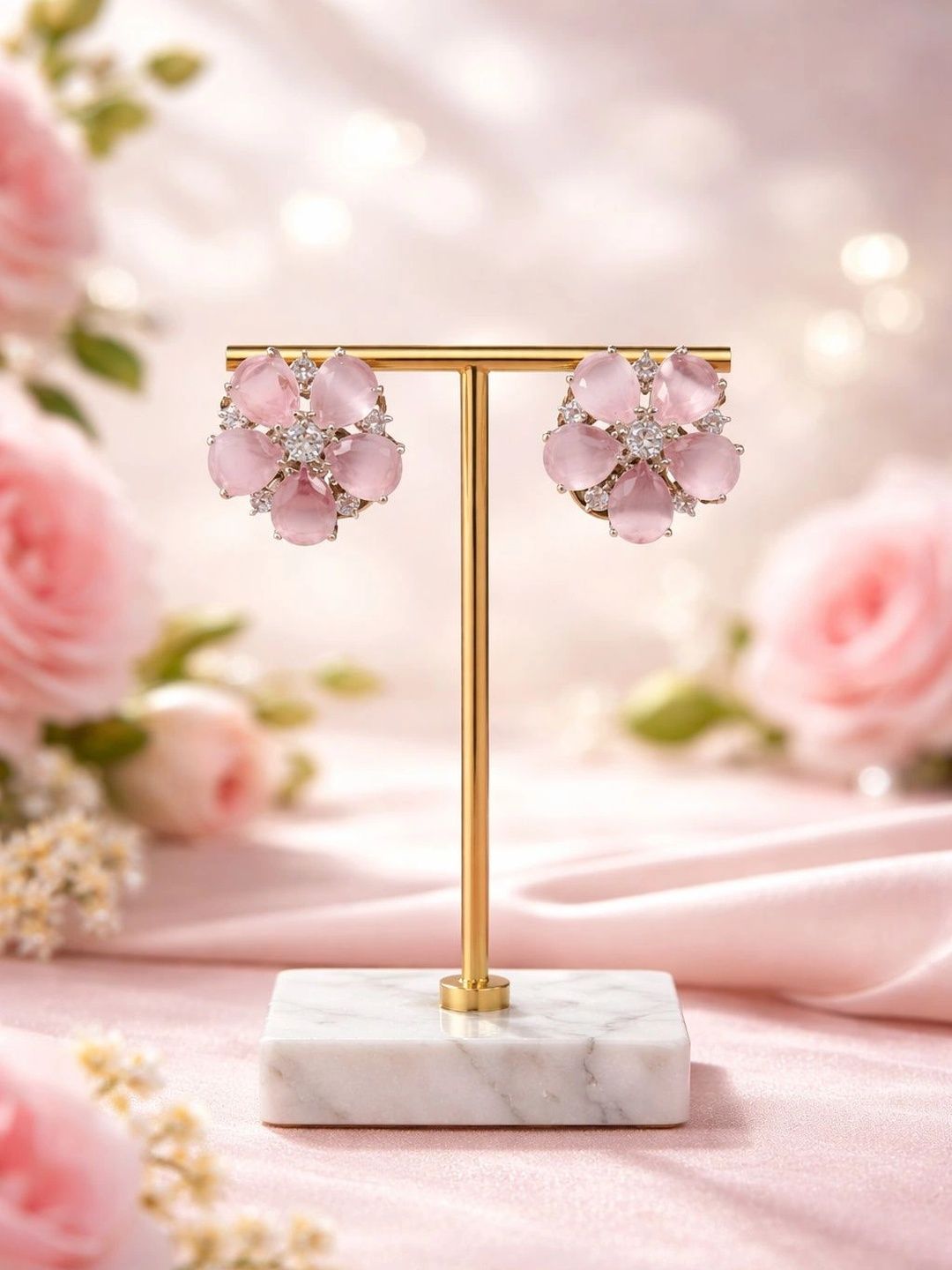 Anouk Floral Studs Earrings-picture-43