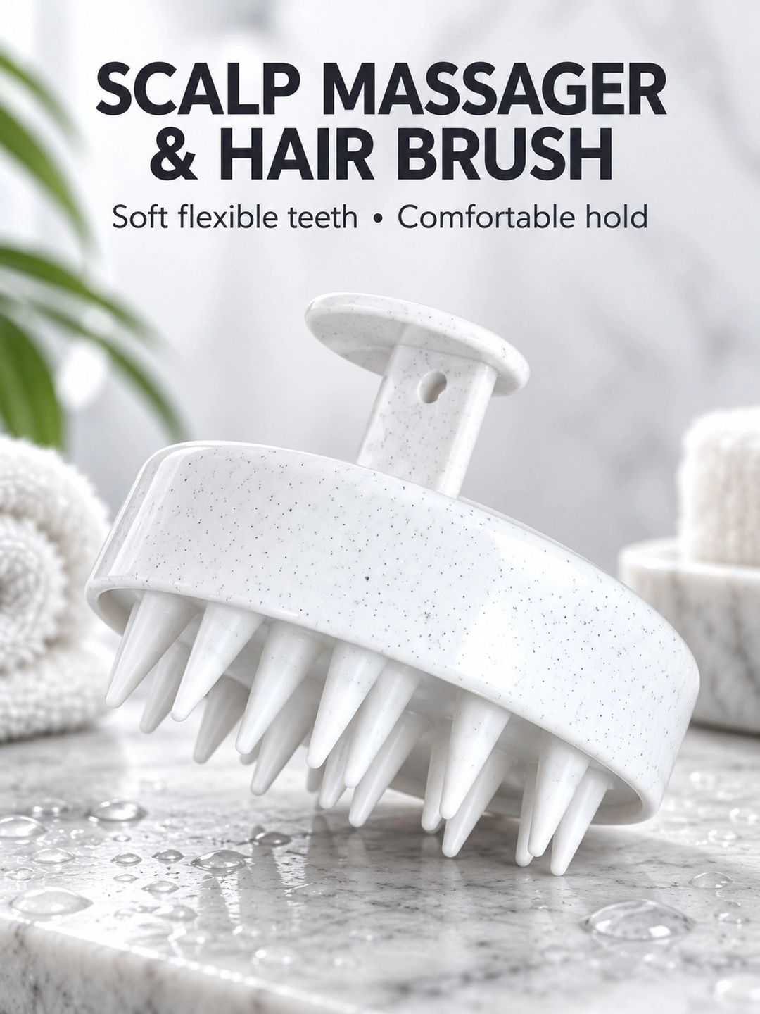 Mallade Mallade Shower Ready Hair Scalp Massager Cum Hair Brush