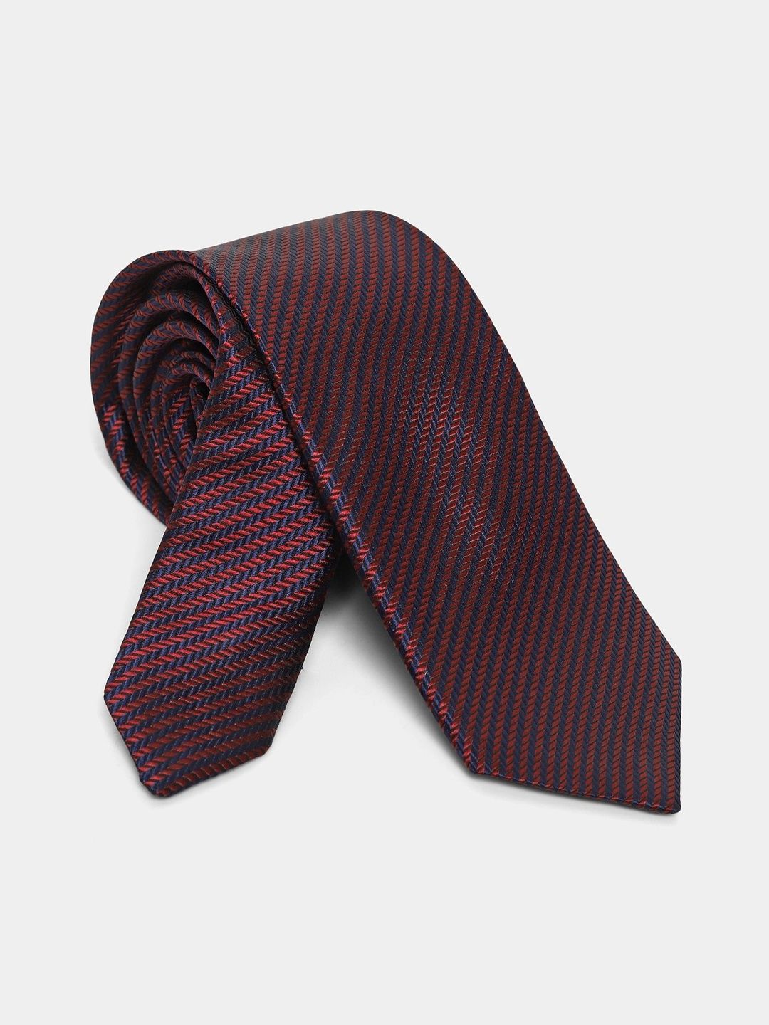 Blackberrys Men Woven Design Skinny Tie-image-28
