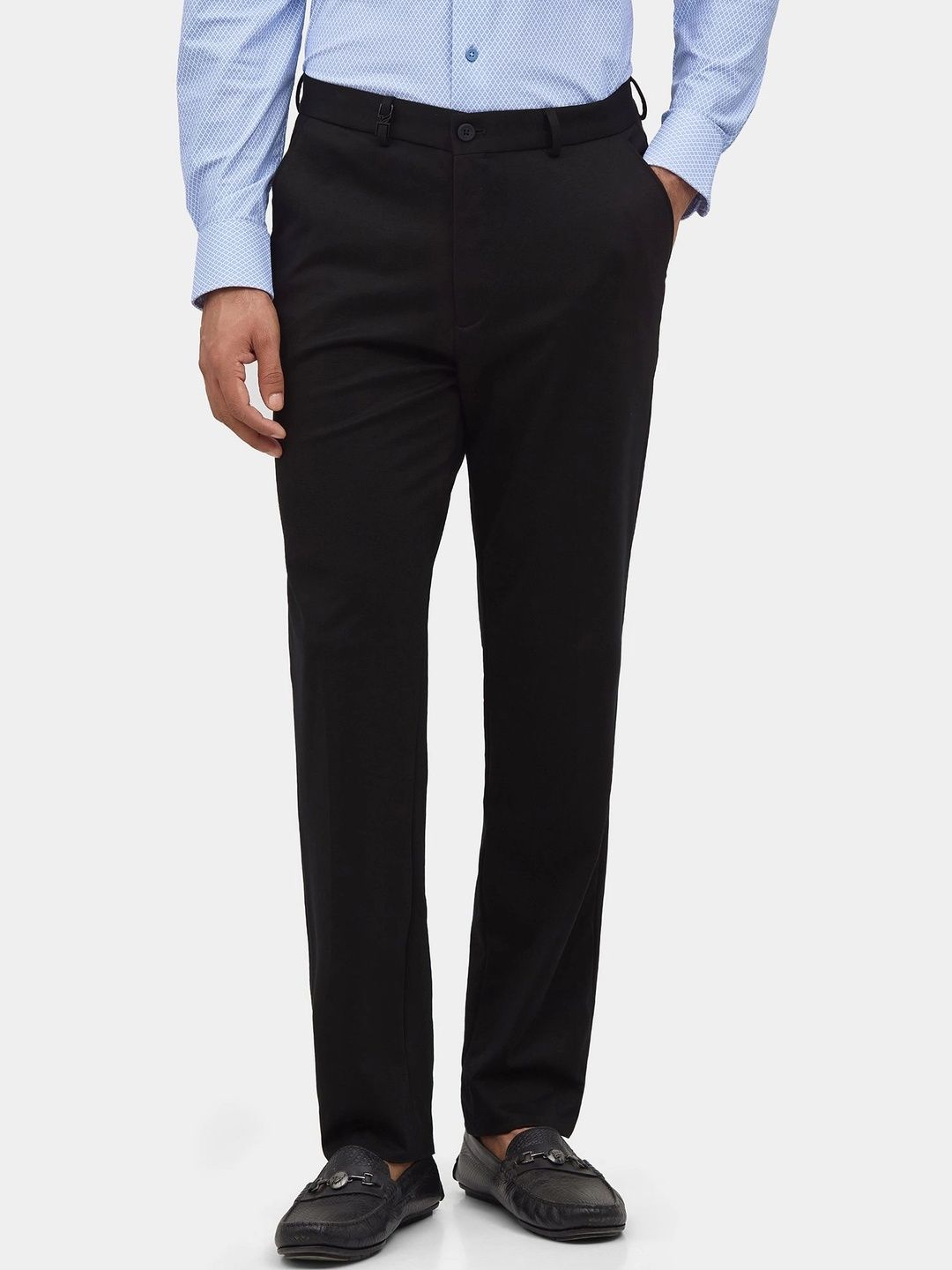 Blackberrys Men Comfort High-Rise Wrinkle Free Trousers-image-6