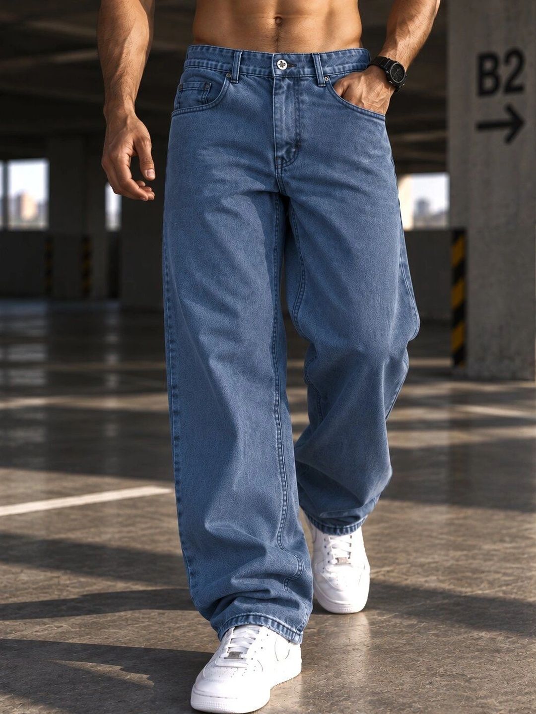 Mast & Harbour Men Mid-Rise Light Fade Jeans-picture-37