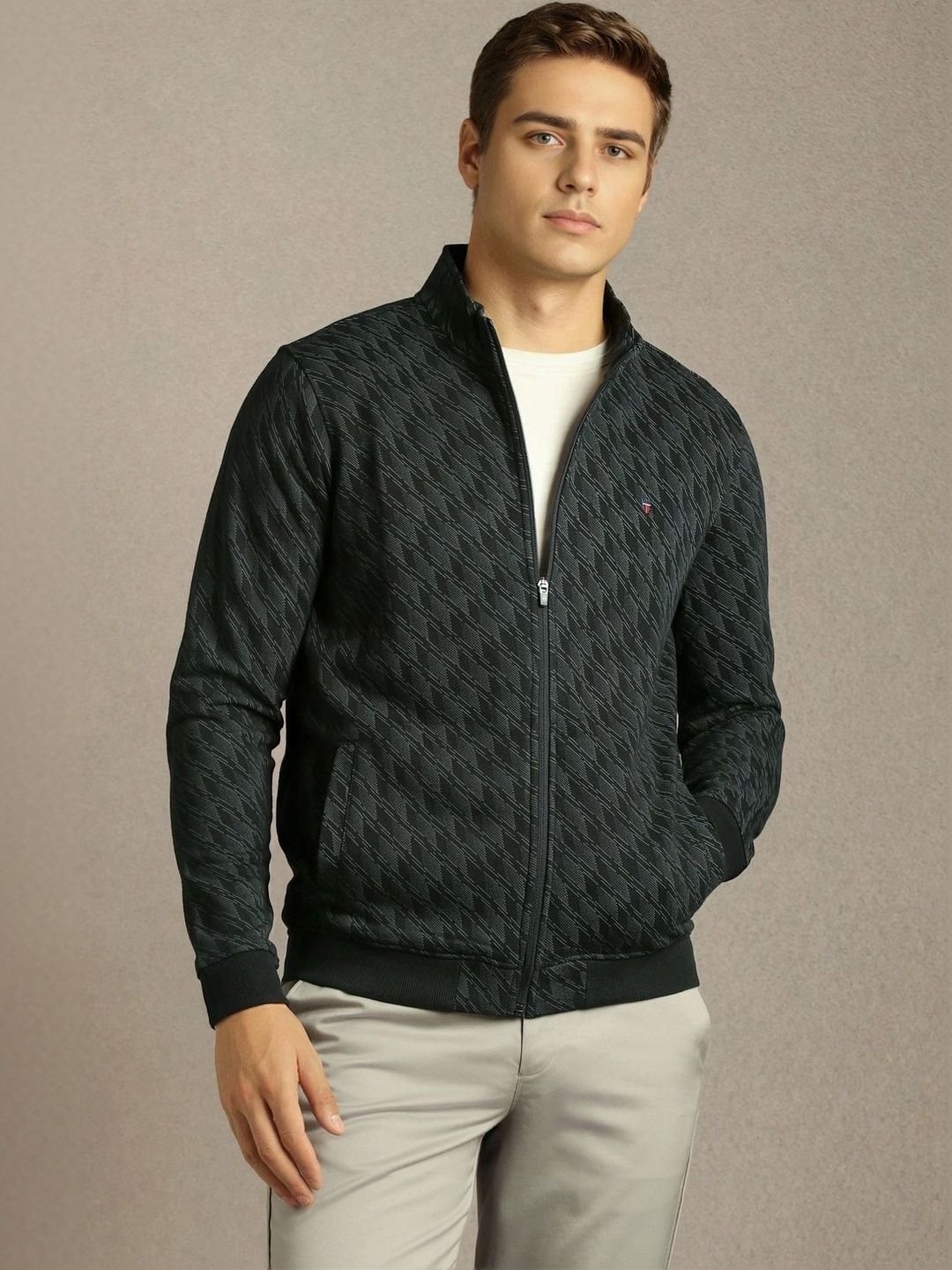 Louis Philippe Sport Men Printed Open-Front Sweatshirt-picture-24