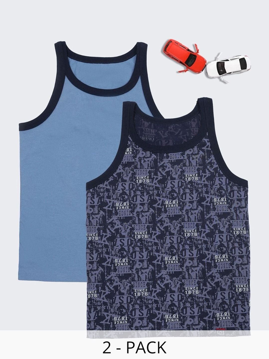 Jockey Boys Pack of 2 Colourblocked Cotton Tank-picture-33