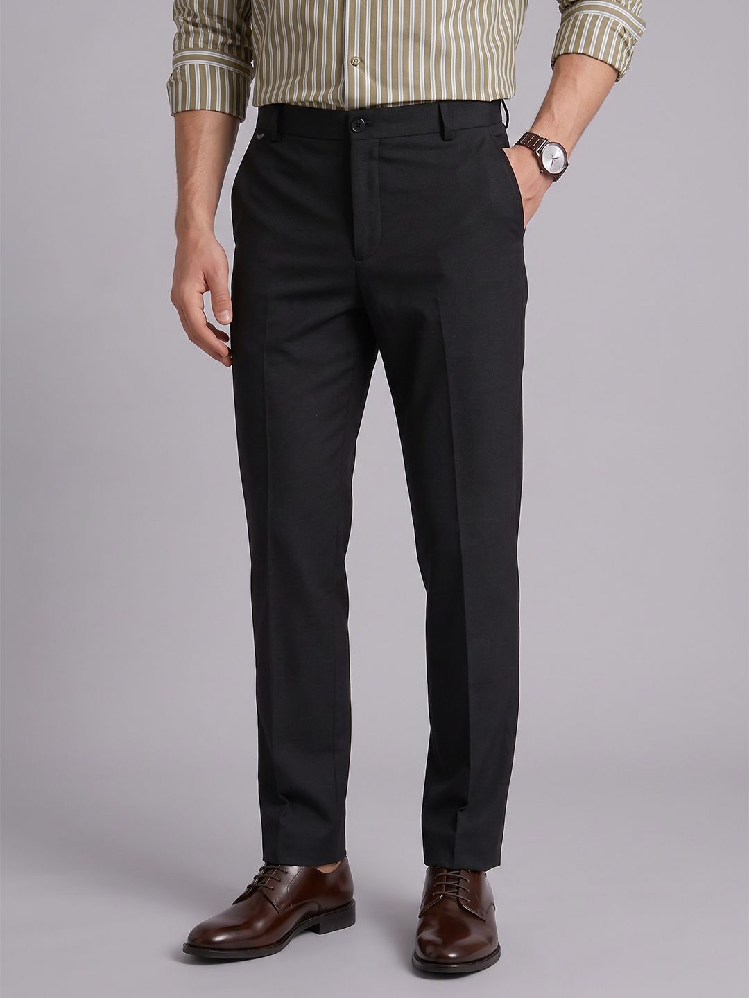Blackberrys Men Slim Fit Easy Wash Trousers-image-42