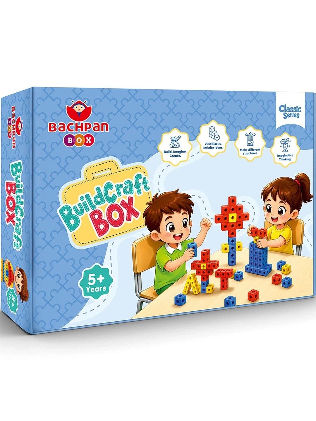 Bachpan Kids 200 Pcs Building Blocks DIY Activity Toy