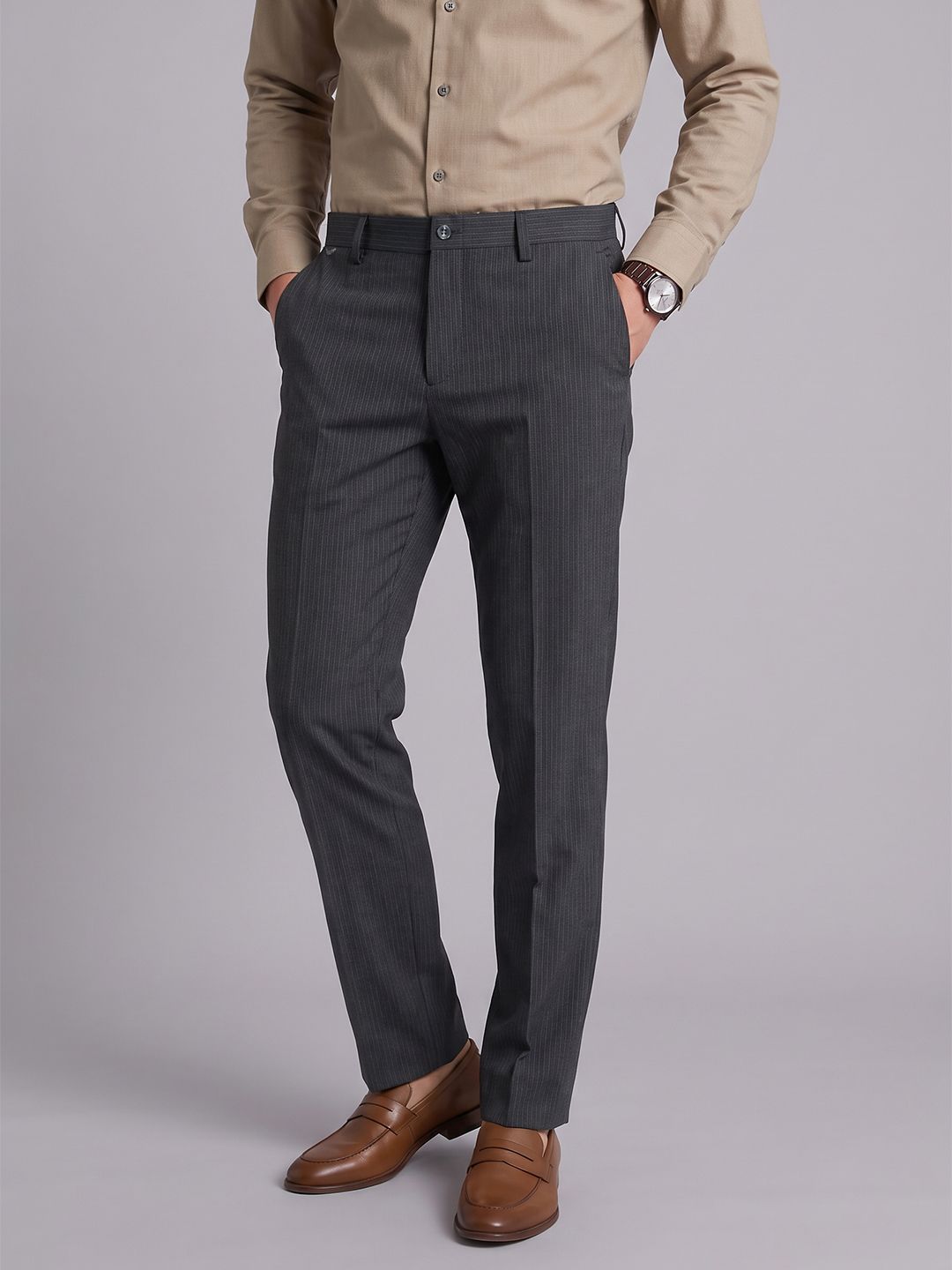 Blackberrys Men Slim Fit Easy Wash Trousers-image-41