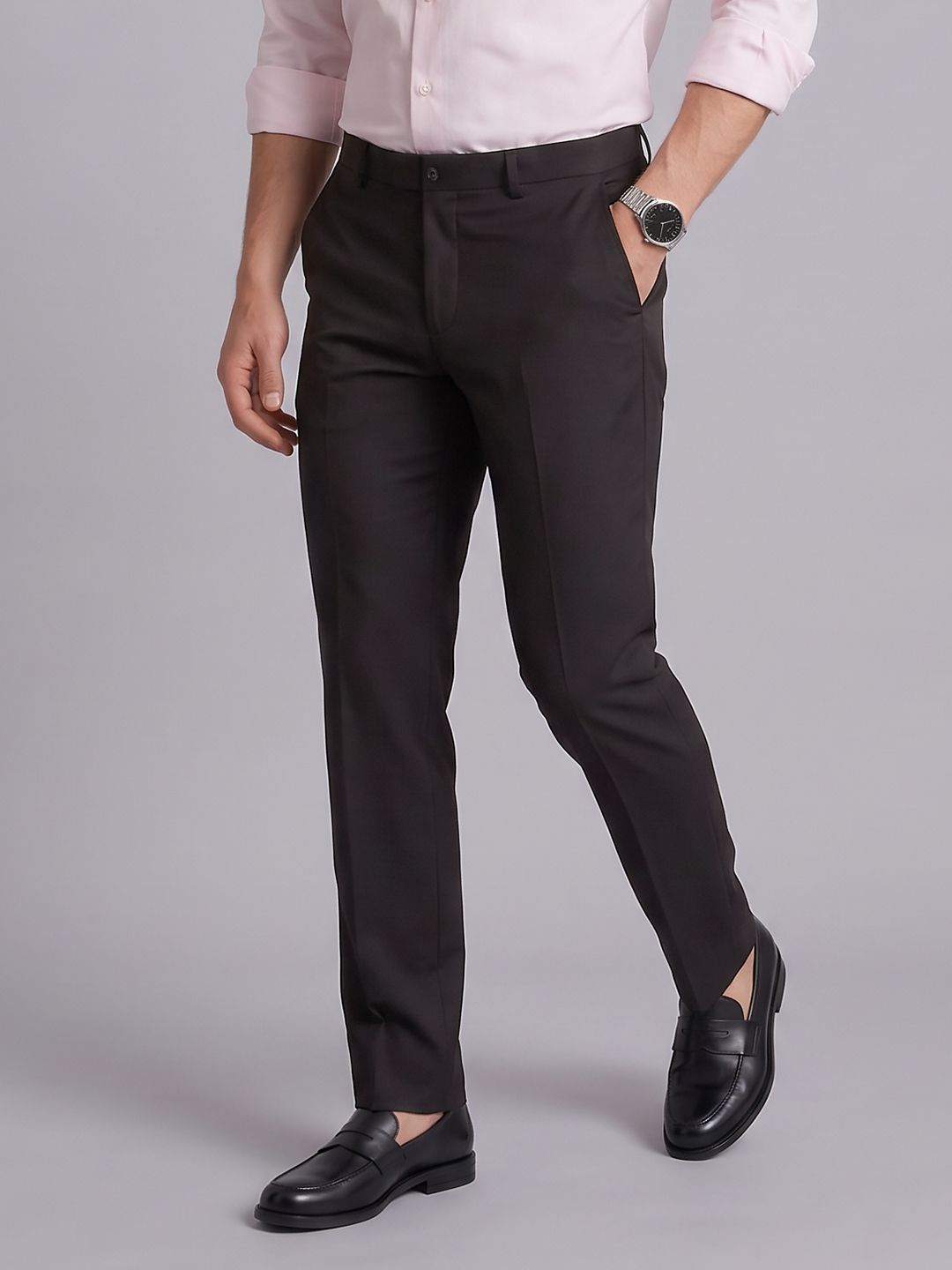 Blackberrys Men Slim Fit Formal Trousers-image-43