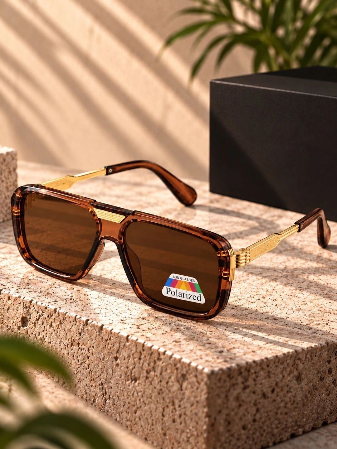 WROGN Unisex Brown Lens & Brown Other Sunglasses with