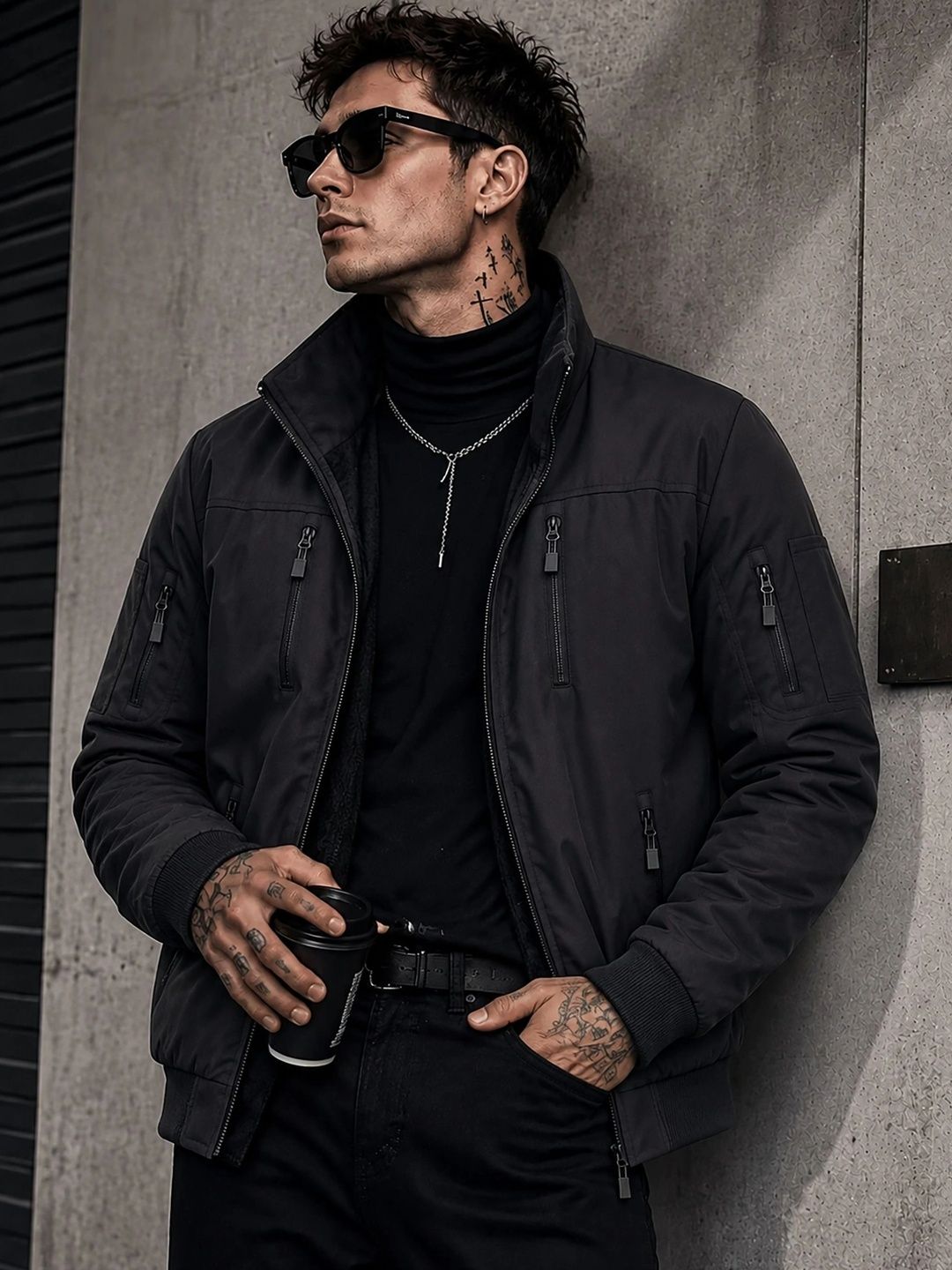 FUTSE PENO Men Insulator Outdoor Bomber Jacket