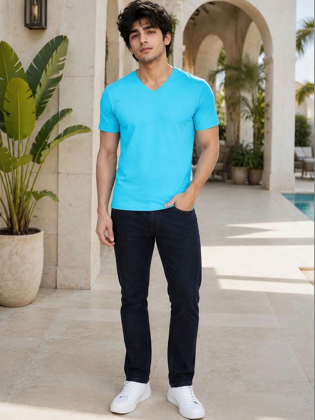 FBAR Men V-Neck T-shirt-picture-30