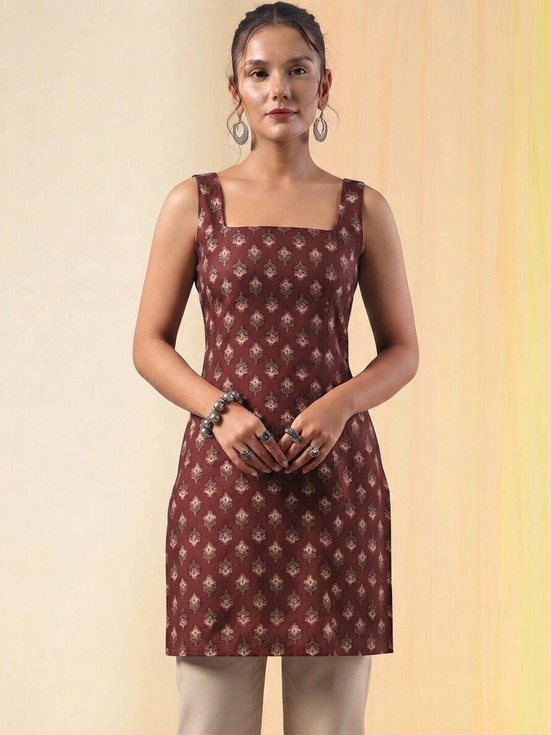 SZN Women Ethnic Motifs Printed Regular Kurta with Trousers