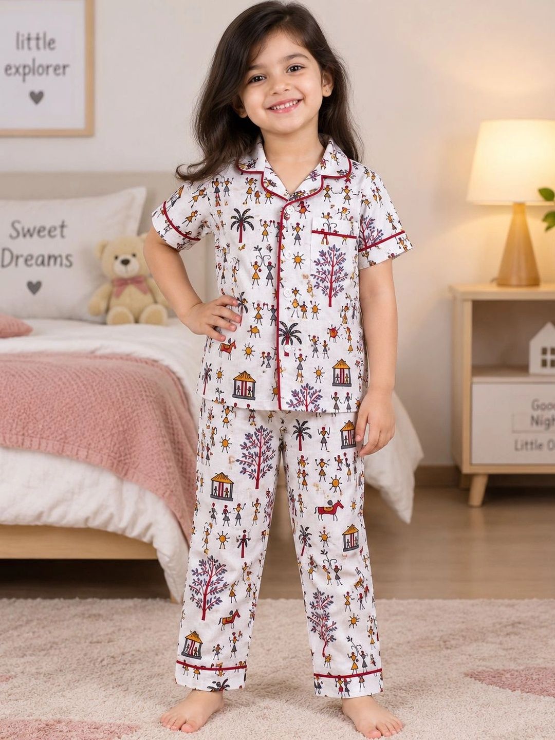 NAYAN Unisex Kids Printed Night suit-picture-46