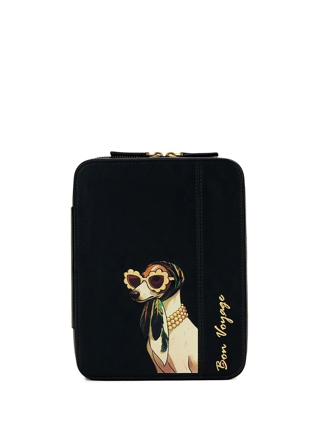 MIRAGGIO Black Printed Leather Elio Eyewear Case-picture-14