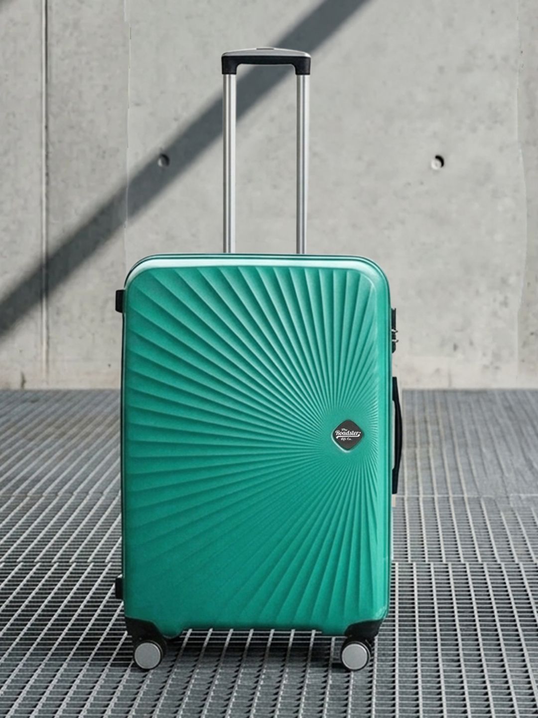 The Roadster Lifestyle Co Textured Hard Side Trolley Suitcase