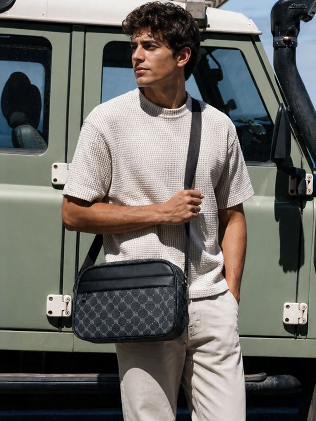 Mast & Harbour Printed PU Sling Bag
