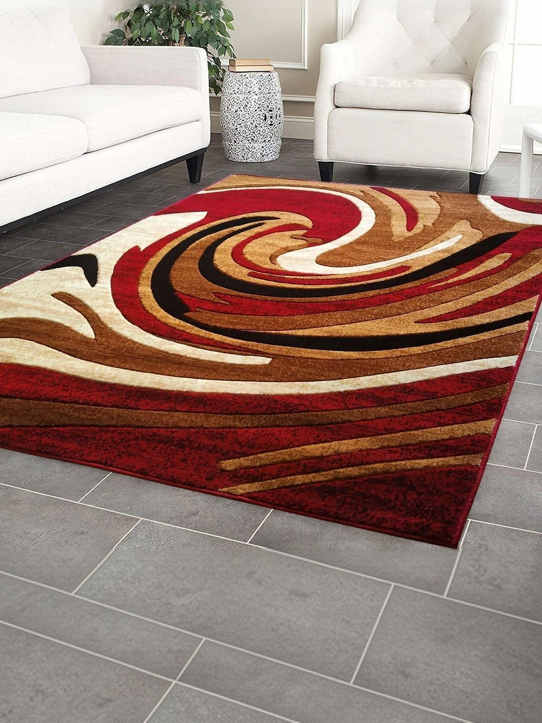 Acarpet Acarpet Brown Abstract Polyester Carpet