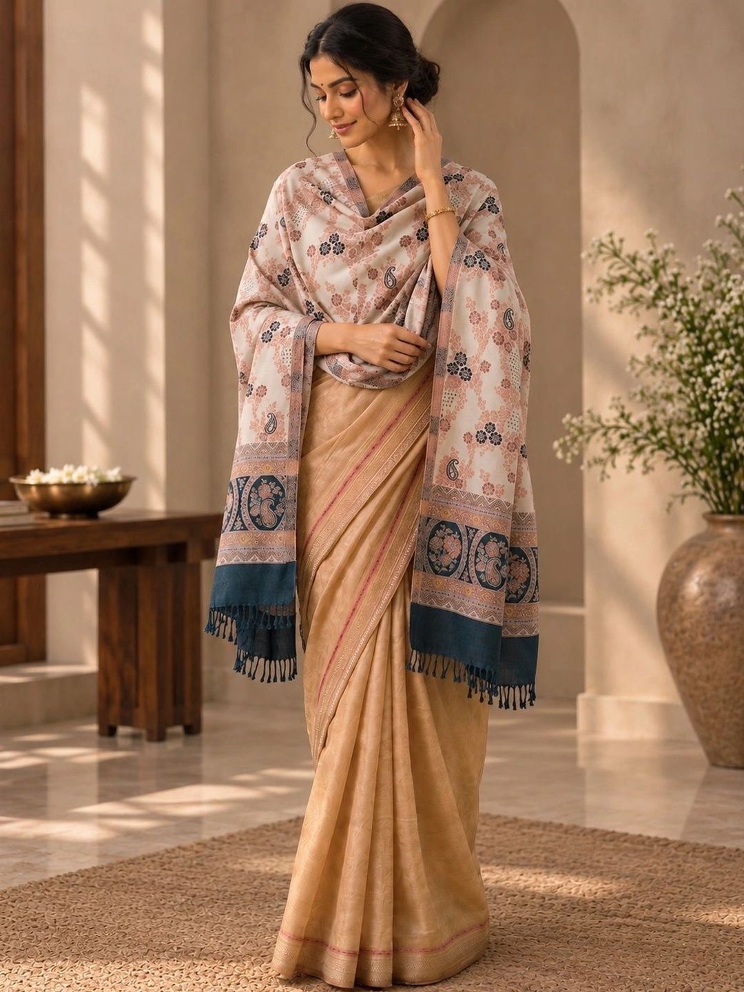 KALINI Women Floral Printed Pashmina Shawl-picture-25