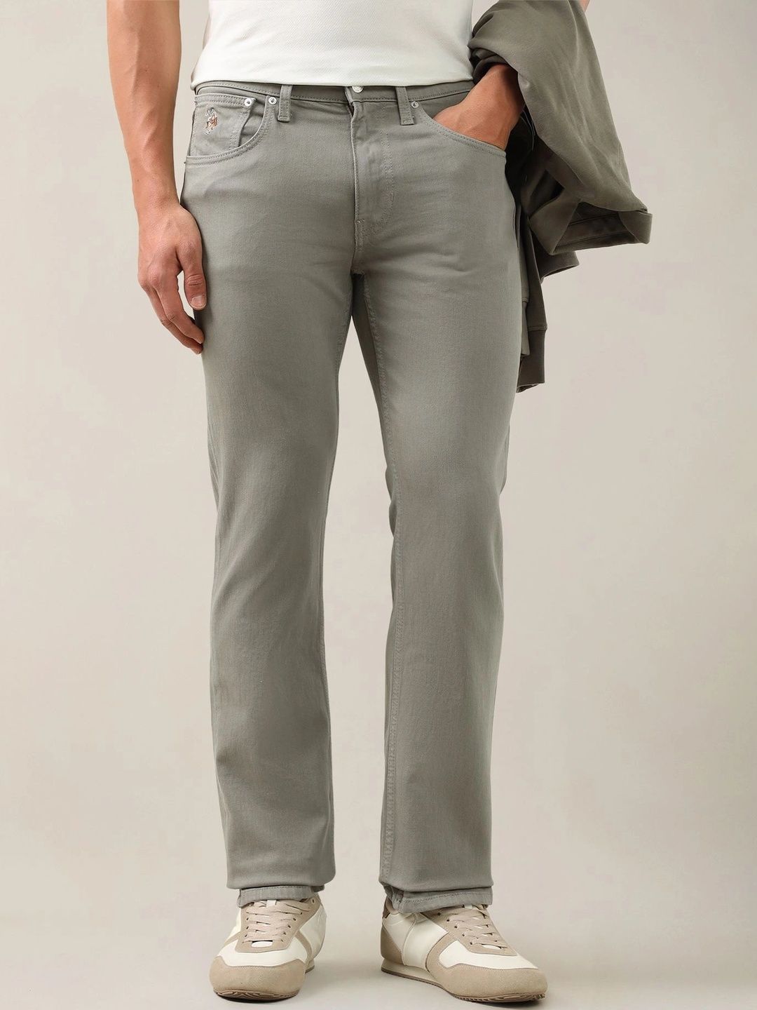 U.S. Polo Assn. Denim Co. Men Straight Fit Mid-Rise Stretchable Jeans-picture-26