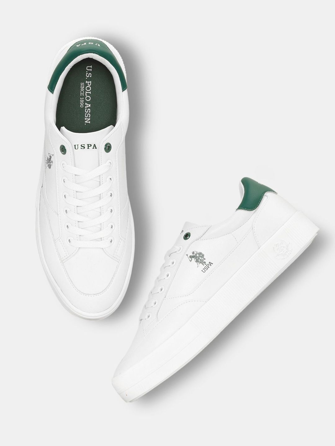 U.S. Polo Assn. Men Colourblocked PU Sneakers