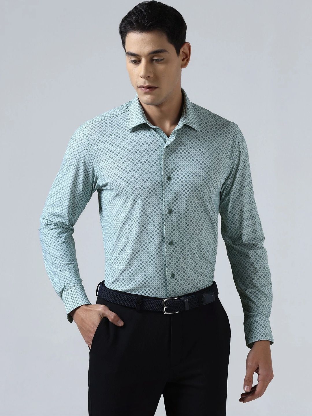 Blackberrys Men Slim Fit Printed Formal Shirt-image-45