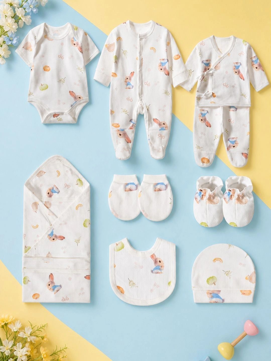 Wunderwoo Infants Pack of 8 Printed Baby Apparel Gift Set-picture-15