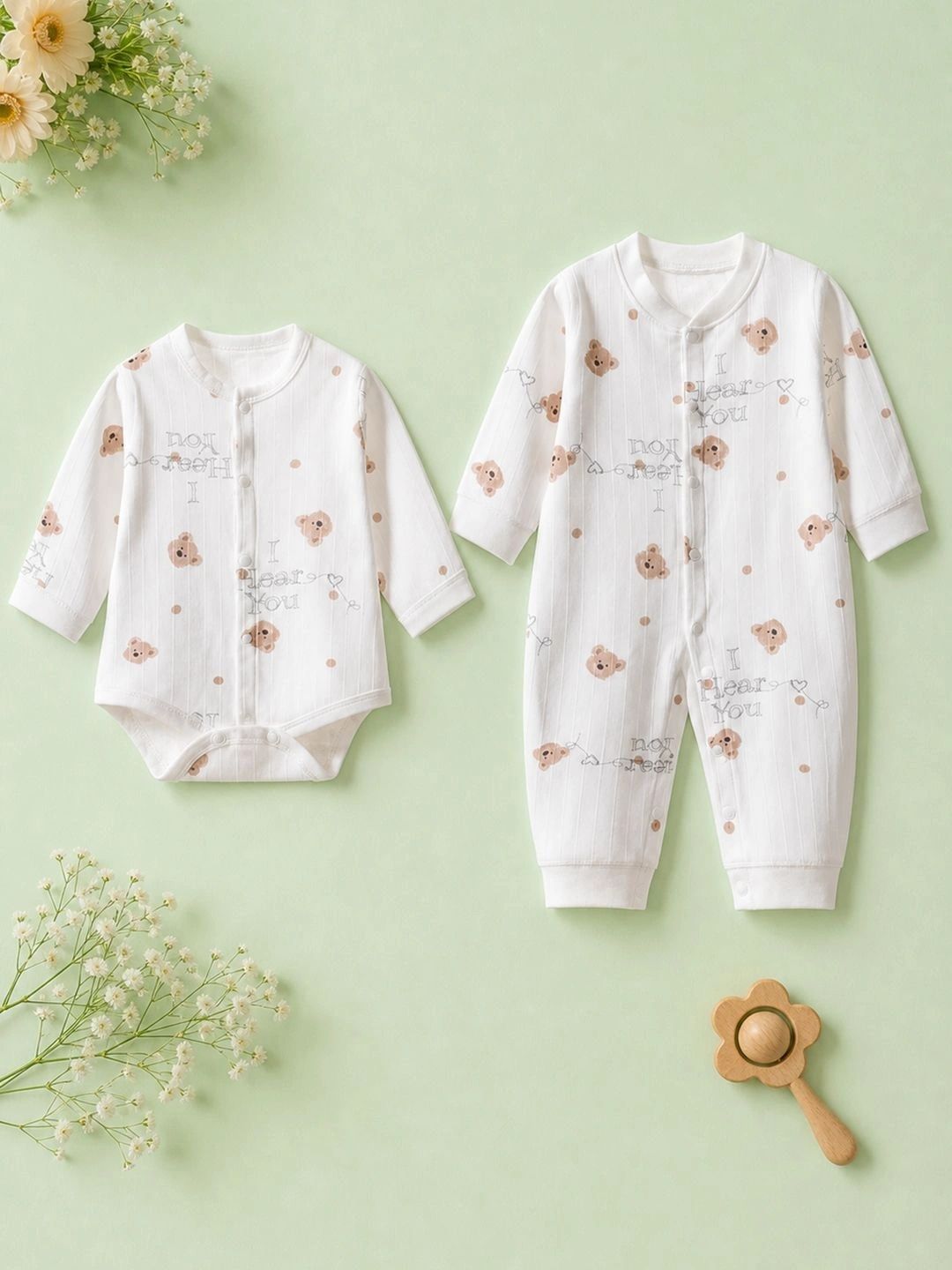 Wunderwoo Infants Pack of 2 Printed Baby Apparel Gift Set-picture-46