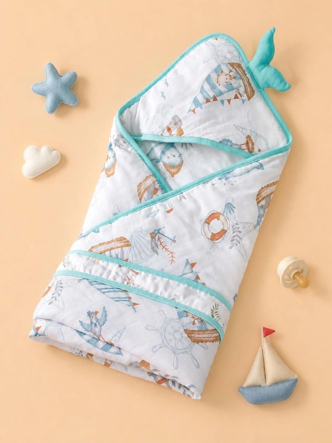 wunderwoo Wonderwoo Infants Printed Swaddle Wrap-picture-32