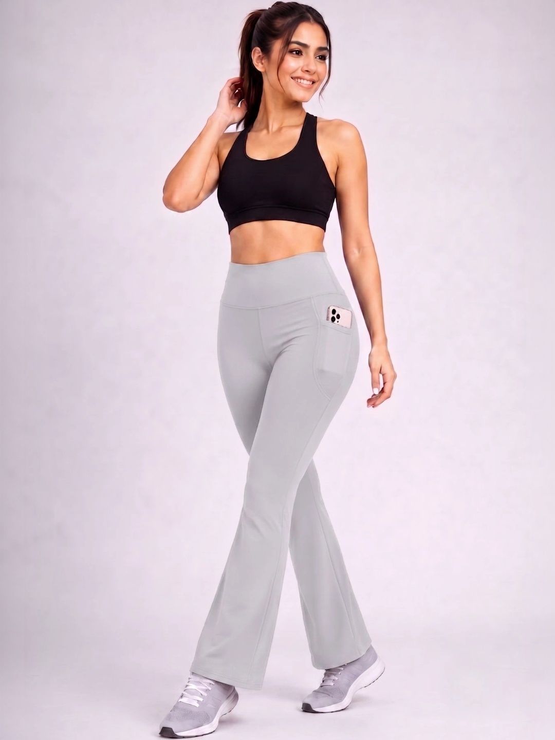 KASHIKAY CREATION KASHIKAY CREATION High-Rise Bell Bottom Gym Tights