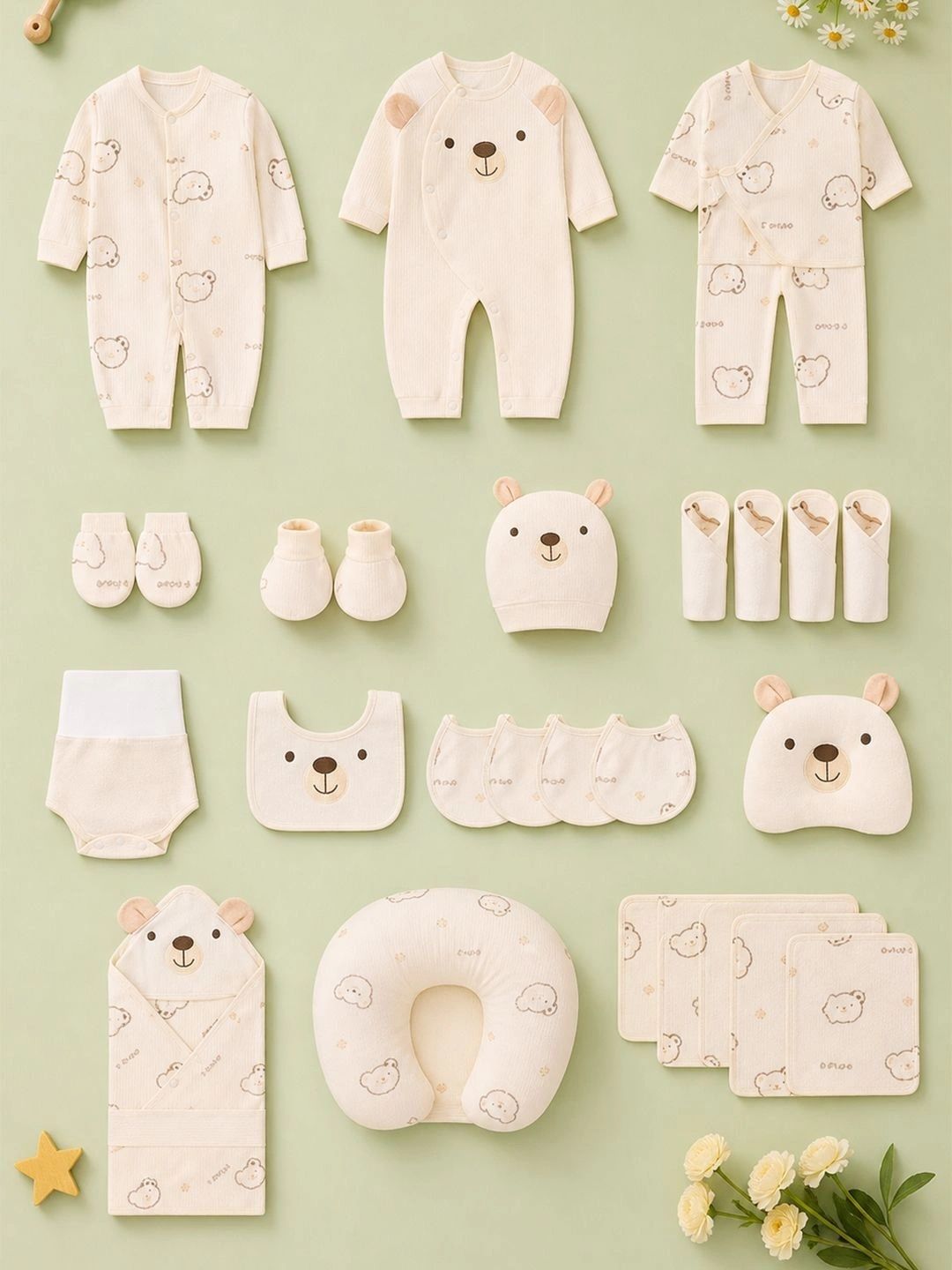 Wunderwoo Infants Pack of 18 Printed Baby Apparel Gift Set-picture-31