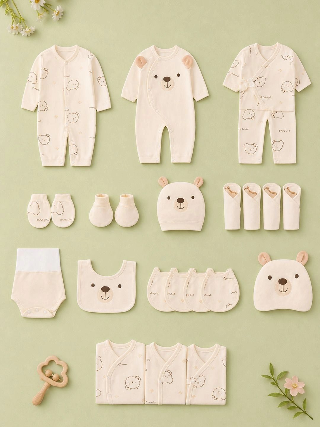 Wunderwoo Infants Pack of 18 Printed Baby Apparel Gift Set-picture-21