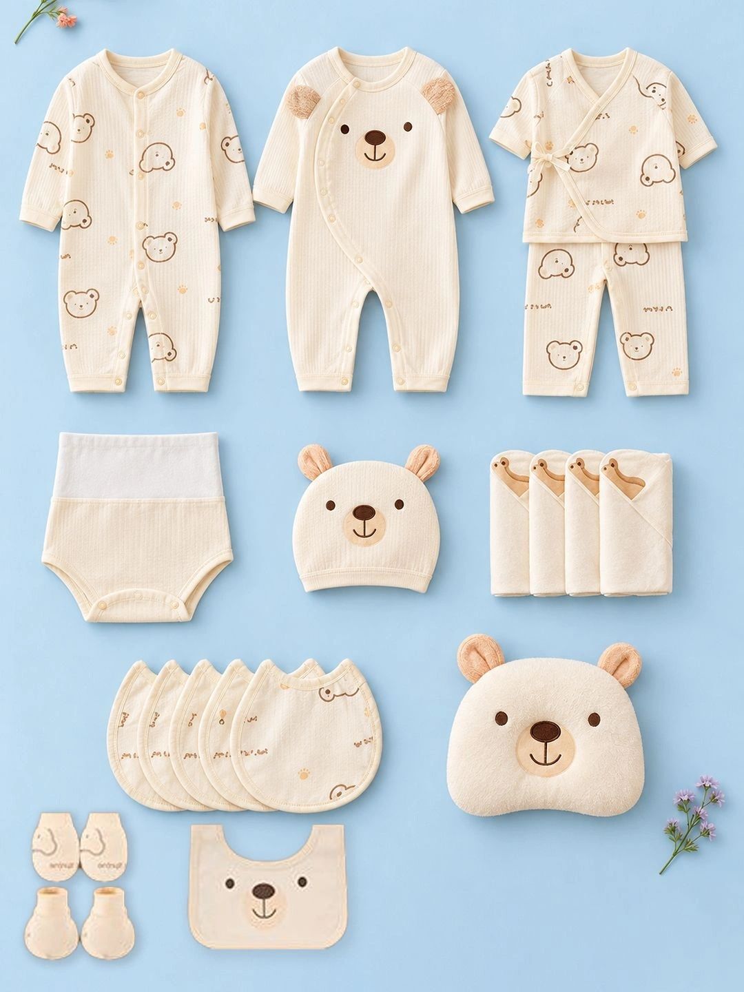 Wunderwoo Infants Pack of 18 Printed Baby Apparel Gift Set-picture-10