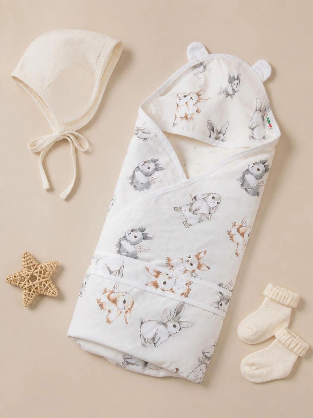 wunderwoo Wonderwoo Infants Printed Swaddle Wrap-picture-39
